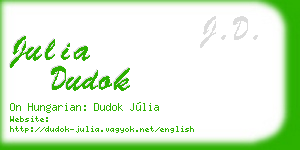 julia dudok business card